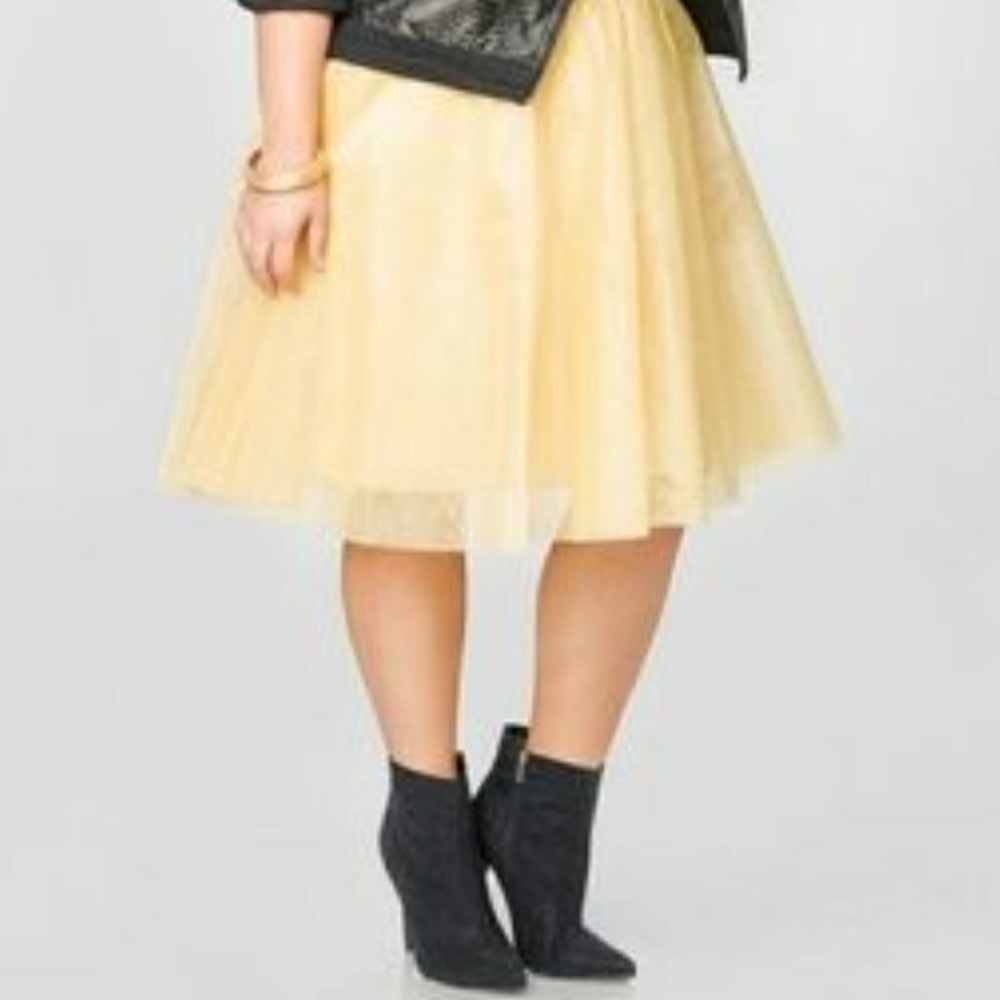 Yellow tulle skirt